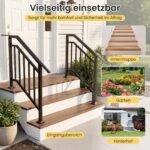 Reguliuojamas laiptų turėklas 3 laipteliams 2 vnt. komplekte (Juoda) – Paveikslėlis 3