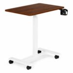 Reguliuojamas mobilus darbo stalas 71x48 cm su rudu stalviršiu – Paveikslėlis 4