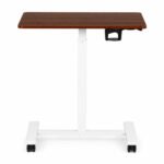 Reguliuojamas mobilus darbo stalas 71x48 cm su rudu stalviršiu – Paveikslėlis 5