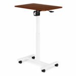 Reguliuojamas mobilus darbo stalas 71x48 cm su rudu stalviršiu – Paveikslėlis 6