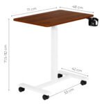 Reguliuojamas mobilus darbo stalas 71x48 cm su rudu stalviršiu – Paveikslėlis 10