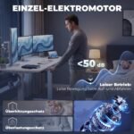 Reguliuojamo aukščio stalas su atminties funkcija ir 2 kabelių angomis – Paveikslėlis 7