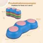 Rinkinys balansavimo akmenų neslystančių ir sukraunamų 6 dalių vaikams (Įvairiaspalvė) – Paveikslėlis 2