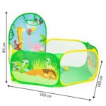 Sausas baseinas su 50 kamuoliukų ir krepšinio lankeliu 130x130 cm – Paveikslėlis 7