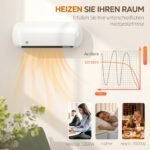 Sieninis keramikinis oro šildytuvas 2000W su termostatu, pulteliu ir laikmačiu – Paveikslėlis 5