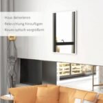 Sieninis veidrodis 70x90 cm, stačiakampis, MDF rėmas, horizontaliam/vertikaliam kabinimui – Paveikslėlis 4