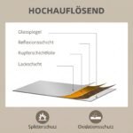 Sieninis veidrodis 70x90 cm, stačiakampis, MDF rėmas, horizontaliam/vertikaliam kabinimui – Paveikslėlis 6