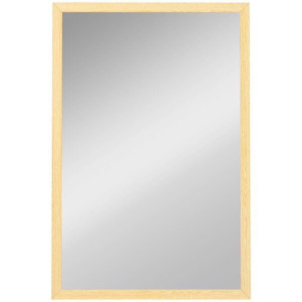 Sieninis veidrodis stačiakampis su MDF rėmu 40 x 60 cm kabinamas horizontaliai ir vertikaliai