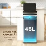 Šiukšlių dėžė sensorinė, švelnaus uždarymo 45 l – Paveikslėlis 5
