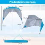 Palapinė paplūdimiui universali 2-in-1 su UV apsauga Ø 195 cm (Turkio) – Paveikslėlis 2