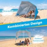 Palapinė paplūdimiui universali 2-in-1 su UV apsauga Ø 195 cm (Turkio) – Paveikslėlis 3