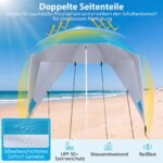 Palapinė paplūdimiui universali 2-in-1 su UV apsauga Ø 195 cm (Turkio) – Paveikslėlis 4