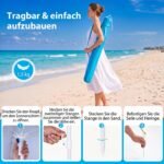 Palapinė paplūdimiui universali 2-in-1 su UV apsauga Ø 195 cm (Turkio) – Paveikslėlis 5