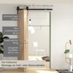 Slankiojančių durų komplektas dvivėrėms, 122 cm – Paveikslėlis 4