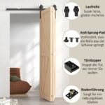 Slankiojančių durų komplektas dvivėrėms, 122 cm – Paveikslėlis 5