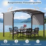 Sodo pavėsinė su reguliuojamu stumdomu stogu (Pilka) – Paveikslėlis 4