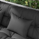 Sodo suoliuko pagalvėlių komplektas 4 dalių 150x50 cm atsparus vandeniui su raišteliais – Paveikslėlis 8