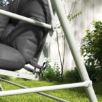 Sodo suoliuko pagalvėlių komplektas 4 dalių 150x50 cm atsparus vandeniui su raišteliais – Paveikslėlis 9