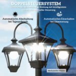 Sodo šviestuvas su 3 saulės lempomis, vazonu ir automatiniu jutikliu – Paveikslėlis 5