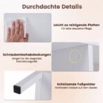 Stilinga pastatoma trijų lygių lentyna su 5 atviromis lentynomis (Balta) – Paveikslėlis 4