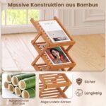 Stovas žurnalams bambusinis funkcionalus reguliuojamo aukščio (Riešuto) – Paveikslėlis 4