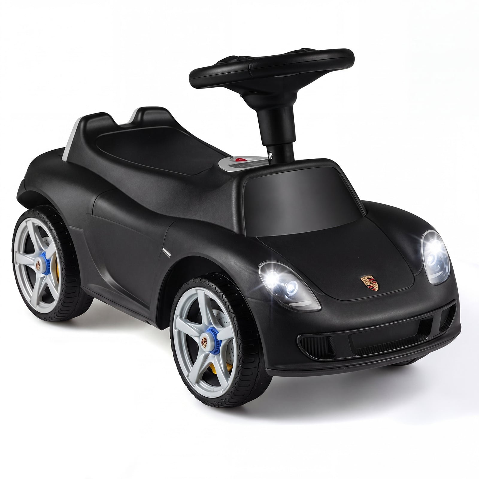 Stumdukas Porsche licencijuotas su garso efektais ir šviesomis (Juoda) Stumdukas Porsche licencijuotas su garso efektais ir šviesomis (Juoda)
