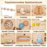 Stumdukas vaikščiojimo medinis daugiafunkcis su veiklos centru (Natūrali) – Paveikslėlis 3