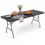 Sulankstomas lauko stalas su HDPE stalviršiu 180 x 74 cm (Juoda) – Paveikslėlis 4