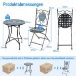 Sulankstomos elegantiškos kėdės su stabiliu metaliniu rėmu (Mėlyna) – Paveikslėlis 2