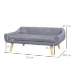 Šunų sofa su nuimamu aksominiu užvalkalu – Paveikslėlis 3
