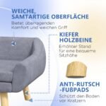 Šunų sofa su nuimamu aksominiu užvalkalu – Paveikslėlis 6