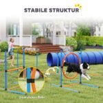 Šunų vikrumo rinkinys su reguliuojamo aukščio kliūtimis 8 dalių – Paveikslėlis 6