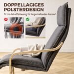 Supamasis fotelis su integruota kojų atrama ir lino imitacijos audiniu – Paveikslėlis 5