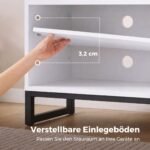 TV spintelė iki 55 colių, su reguliuojamomis lentynomis – Paveikslėlis 5