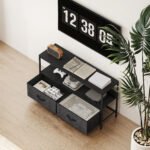TV spintelė su 2 sulankstomais stalčiais, atviru skyriumi, iki 47 colių TV – Paveikslėlis 8