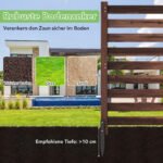 Tvora medinė modulinė privatumo su tvirtinimo kuolais (Ruda) – Paveikslėlis 5