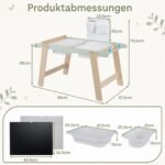 Vaikiškas sensorinis staliukas su dviem paviršiais ir integruotomis laikymo dėžėmis (Žalia) – Paveikslėlis 2