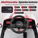 Vaikiškas elektromobilis su nuotoliniu valdymu ir LED šviesomis (Balta) – Paveikslėlis 5