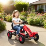 Vaikiškas pedalinis kartingas su rankiniu stabdžiu ir reguliuojama sėdyne – Paveikslėlis 2