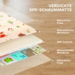 Vaikiškas sulankstomas dvipusis žaidimų kilimėlis su abėcėle ir gyvūnais – Paveikslėlis 5