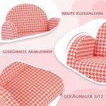 Vaikiškas supamasis krėslas su paminkštinimu ir medinėmis kojomis (Oranžinė) – Paveikslėlis 3