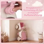Vaikų daugiafunkcis stumdukas-paspirtukas 3-in-1 su daiktadėže (Rožinė) – Paveikslėlis 4