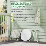 Vaikų lauko sėdimas komplektas su skėčiu, sulankstomas, drambliukų ir žirafų raštu – Paveikslėlis 6
