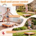 Vaikų mini batutas su neslidžiu EVA paviršiumi Ø 65 cm (Oranžinė) – Paveikslėlis 4
