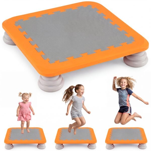 Vaikų mini batutas su neslidžiu EVA paviršiumi Ø 65 cm (Oranžinė)