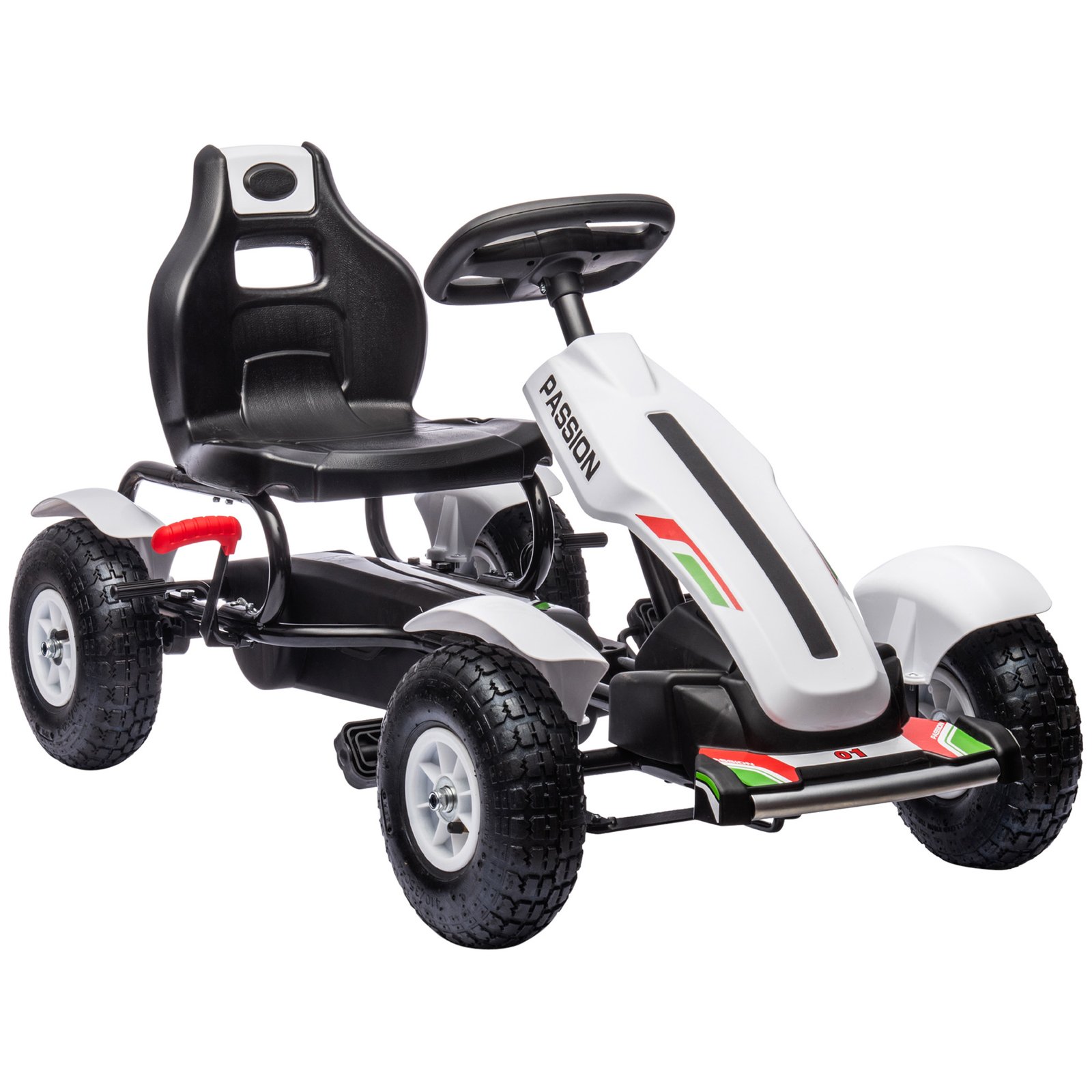Vaikų pedalinis kartingas su rankiniu stabdžiu