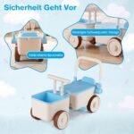 Vaikų stumdukas-paspiriamas automobilis 3-in-1 su daiktadėže (Mėlyna) – Paveikslėlis 5