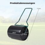 Vejos volas metalinis su 60 L talpa ir U-formos rankena (Juoda) – Paveikslėlis 2