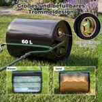 Vejos volas metalinis su 60 L talpa ir U-formos rankena (Juoda) – Paveikslėlis 3