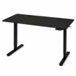 Elektrinis biuro stalas 120x60 cm, juodas, reguliuojamo aukščio (72-118 cm) – Paveikslėlis 6